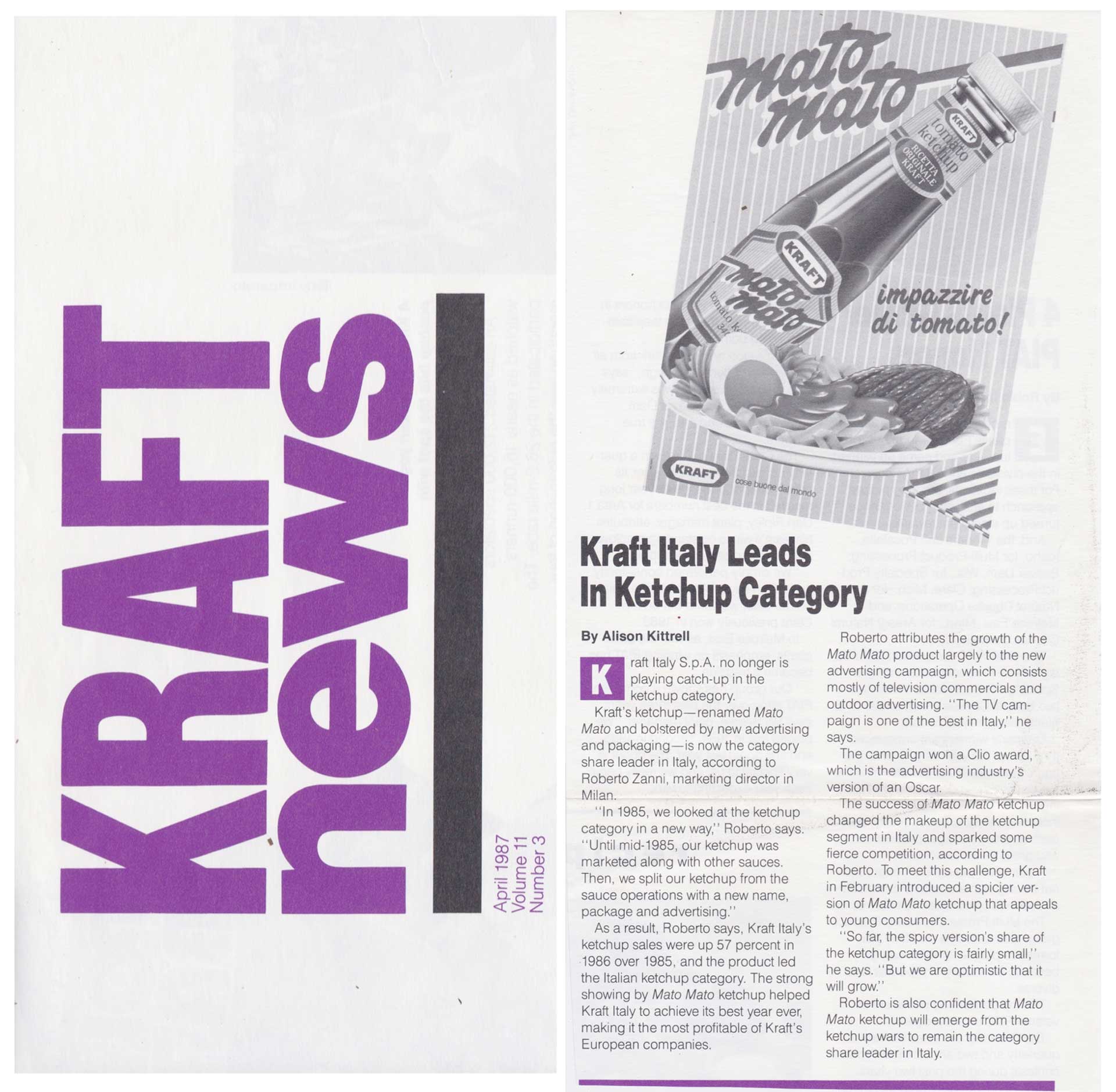 KRAFT NEWS: “Kraft Italy est leader dans le Ketchup”