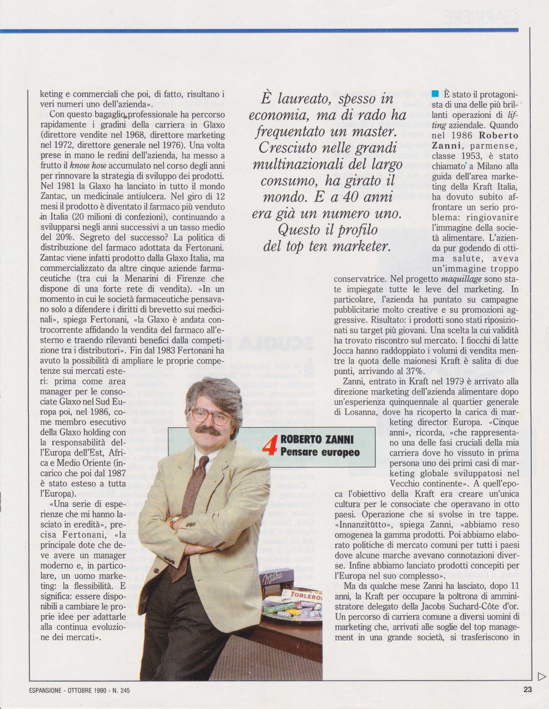 Le top 10 du marketing “Roberto Zanni, penser européen”