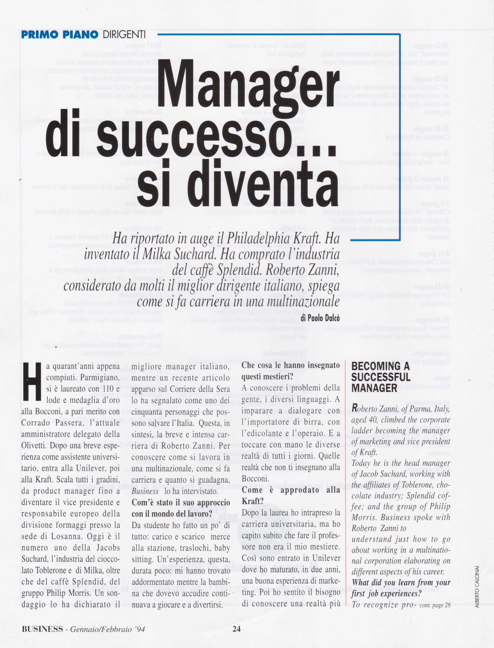 Business: “Manager de succès…on le devient”