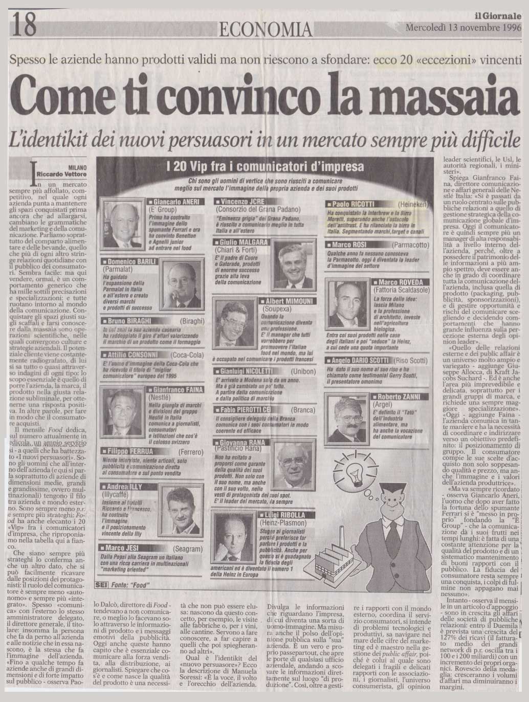 Il Giornale: “Convincing the housewives”