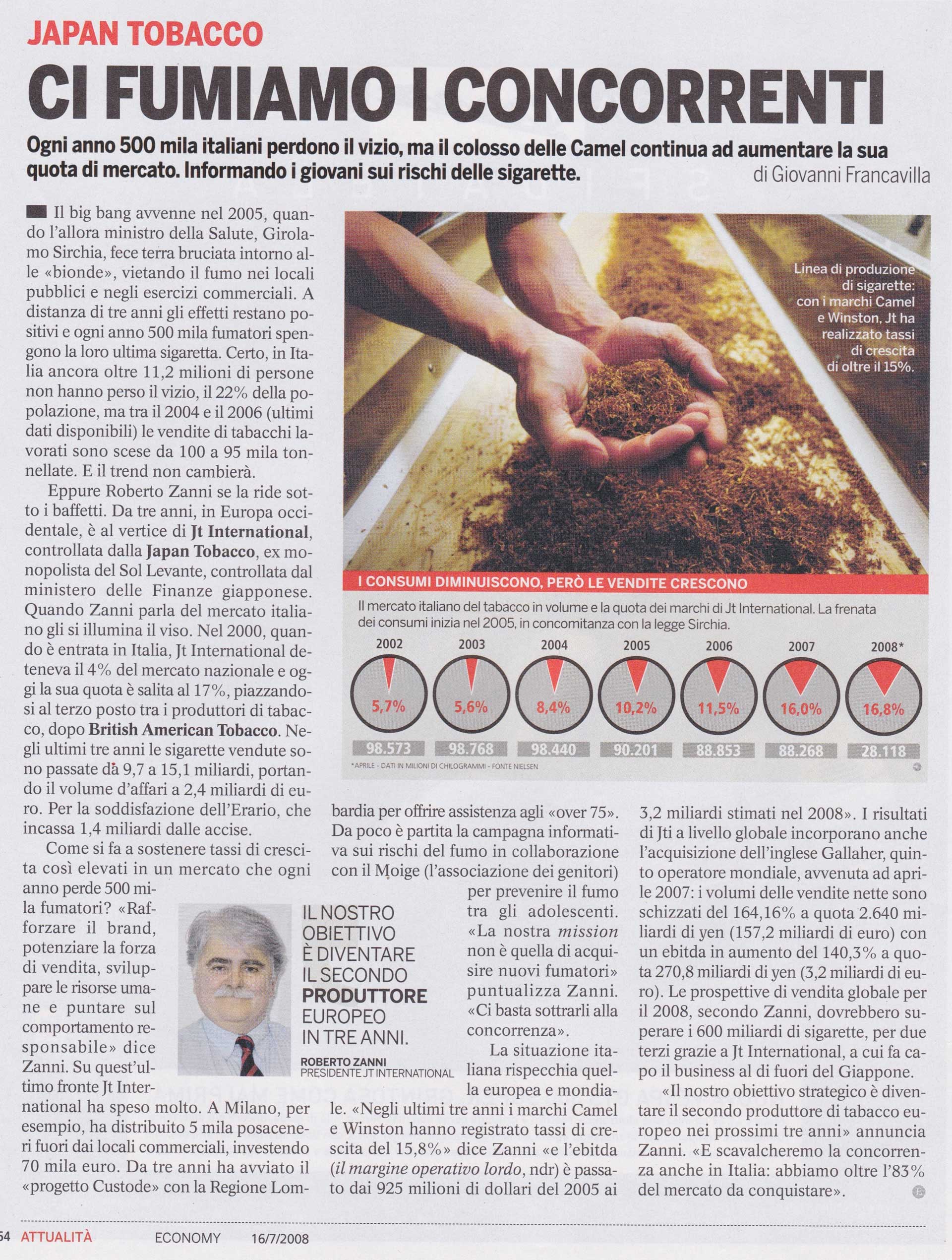 Japan Tobacco: “Smoking the competition away”