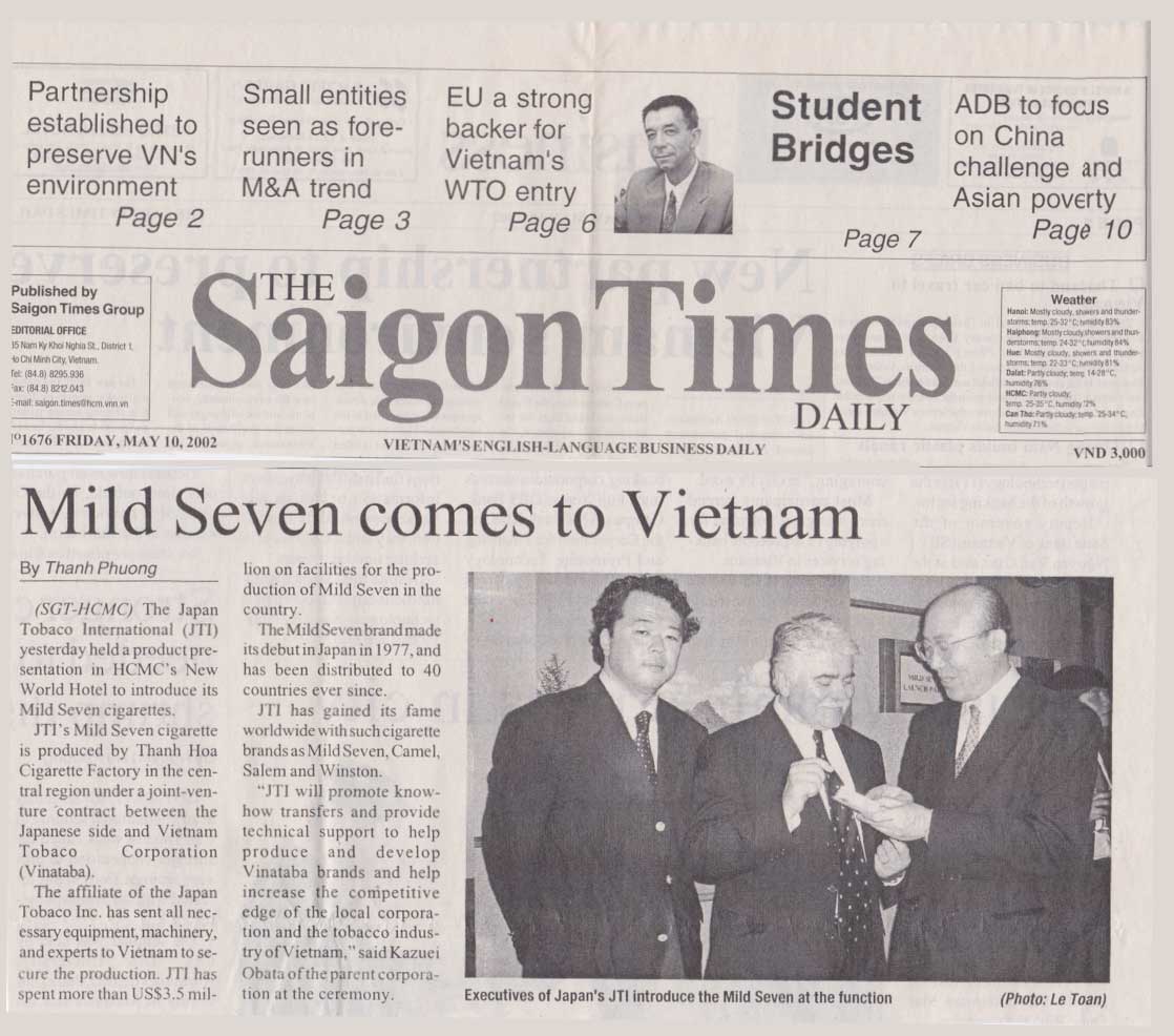 Saigon Times: “Mild Seven Comes to Vietnam”